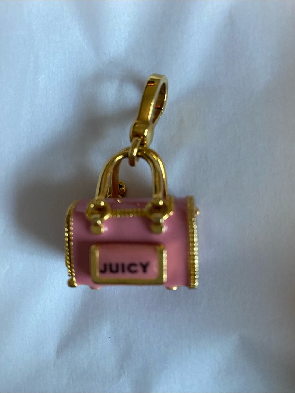 Juicy Couture Pink Mini Purse Charm with Gold Hardware